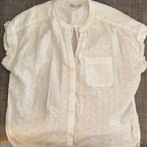 JCrew factory eyelet top